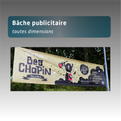 Bâche publicitaire personnalisée sur mesure – PVC ou Mesh, impression HD toutes dimensions